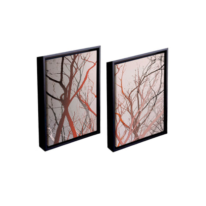 Quadro Decorativo "Galhos Secos em Vermelho - Segundo Ato"