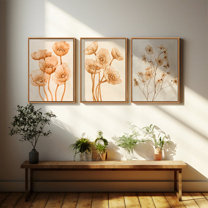 Quadro Decorativo "Rosas Claras - Terceiro Ato"