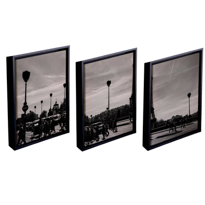 Quadro Decorativo "Eiffel Noir em Três Atos"