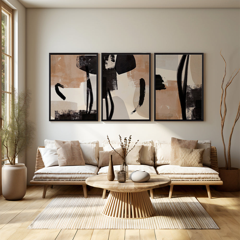 Quadro Decorativo "Nem Tão Abstrato em Três Atos"